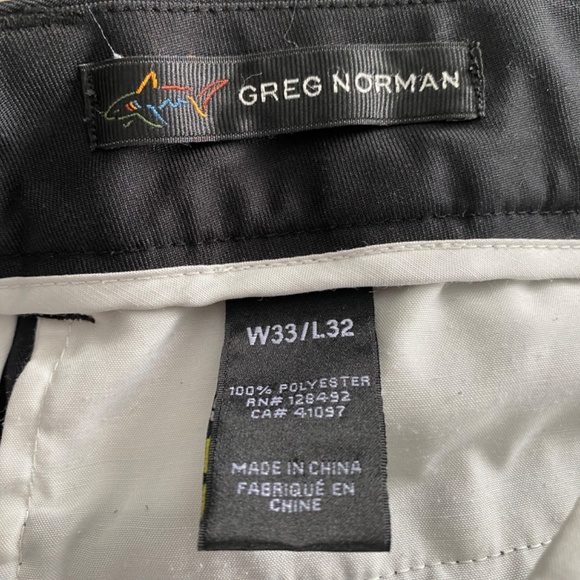 Greg Norman golf pants 33x32 flat front drifit - Picture 3 of 5